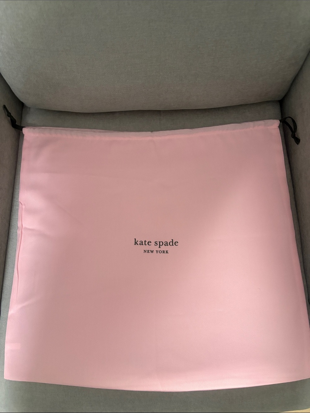 kate spade light pink drawstring dust bag